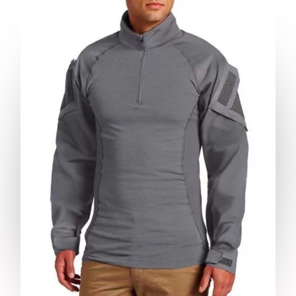 5.11 Tactical Rapid Assault Quarter-Zip Pullover Grey Shirt. Size Medium